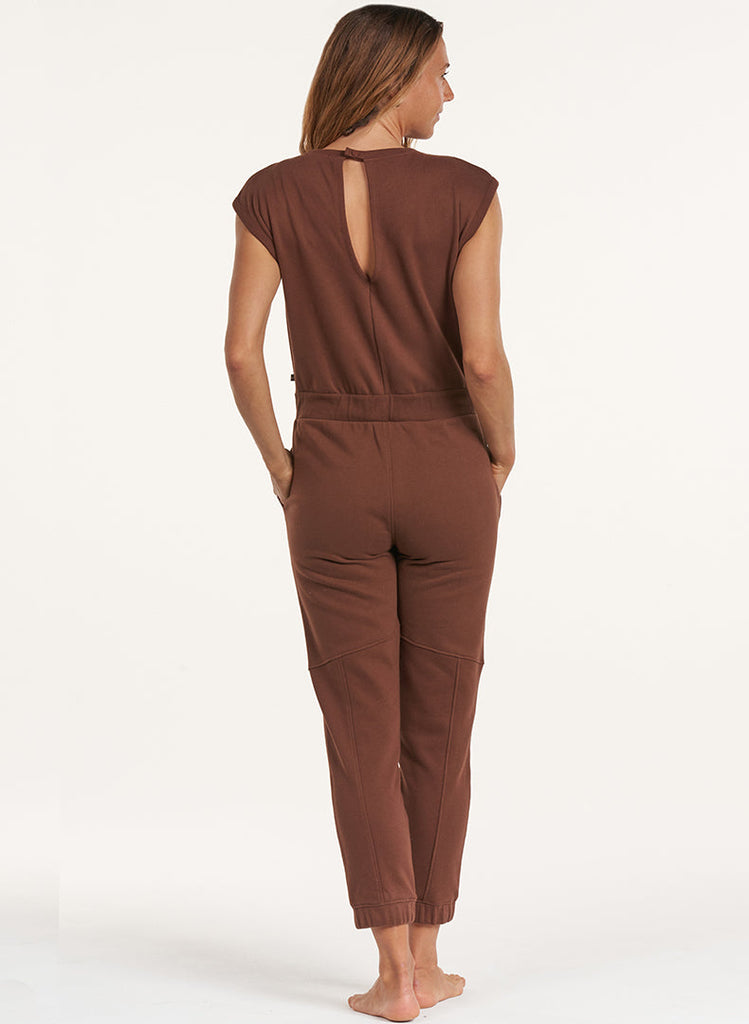 Cloud Keyhole Jumpsuit - Coffee