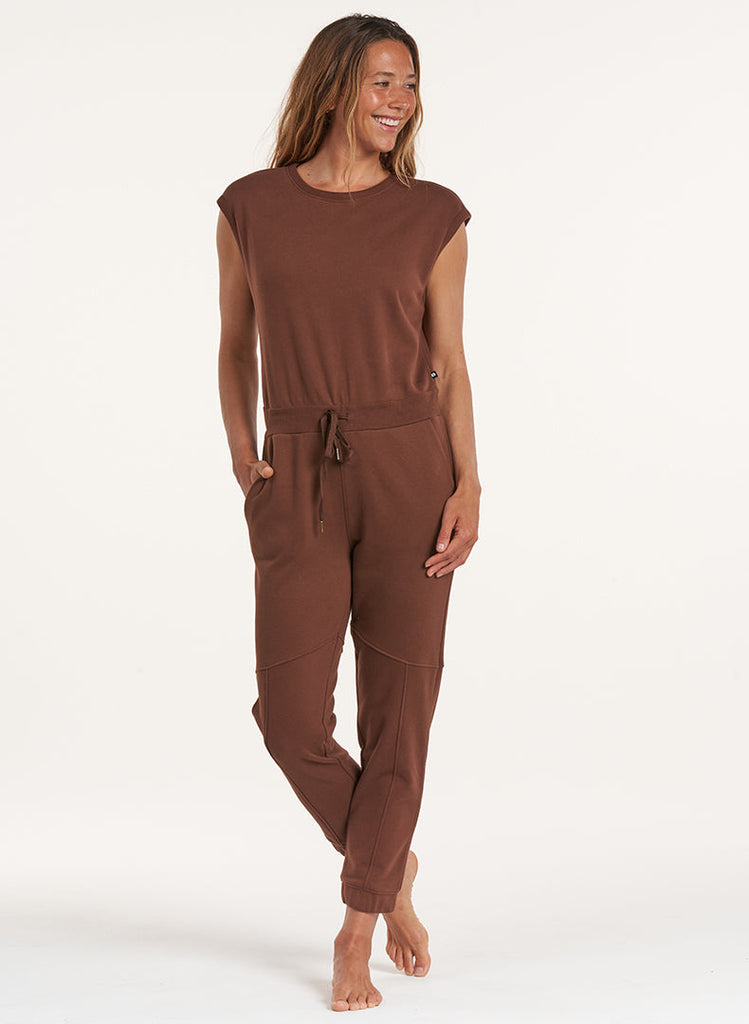 Cloud Keyhole Jumpsuit - Coffee