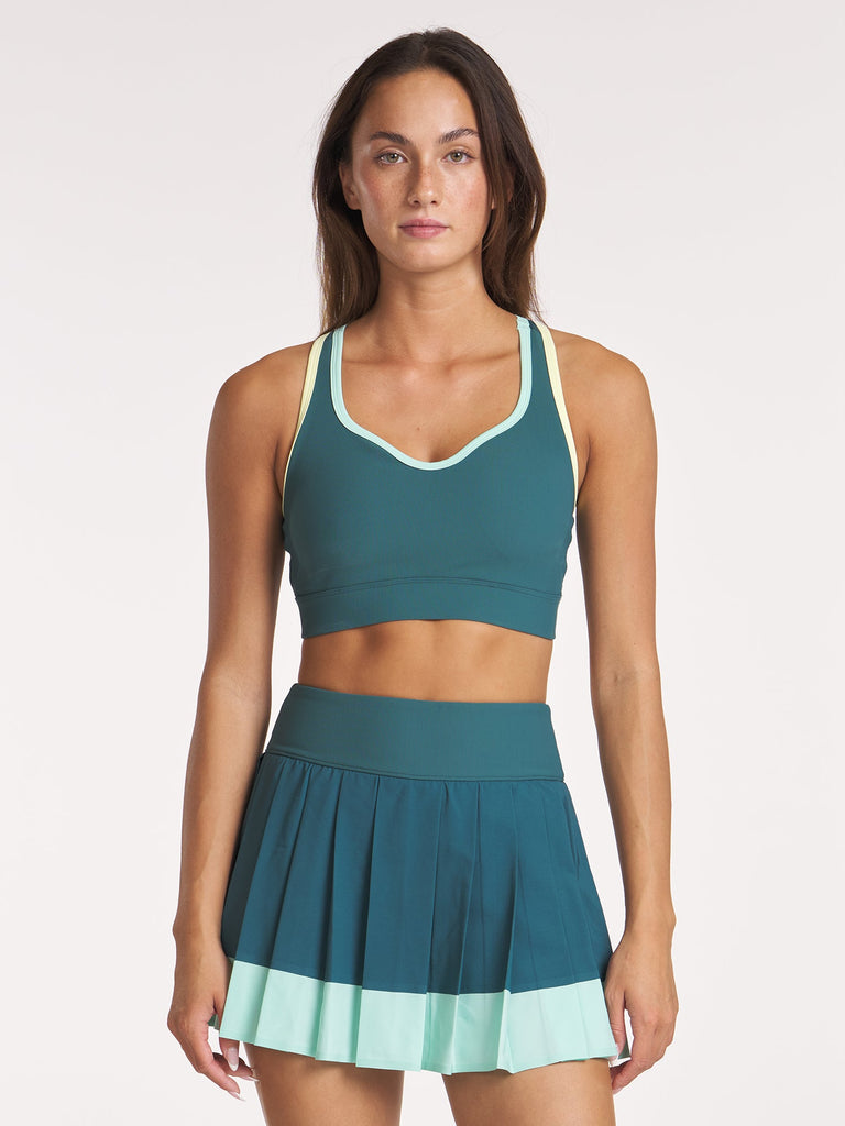 Refine Color Block Bra - Deep Dive/Jelly Mint