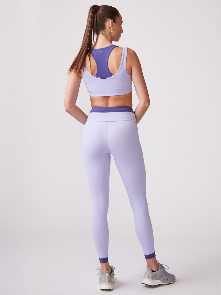 Shirred Double Layer Bra and Double Waistband Performance Legging