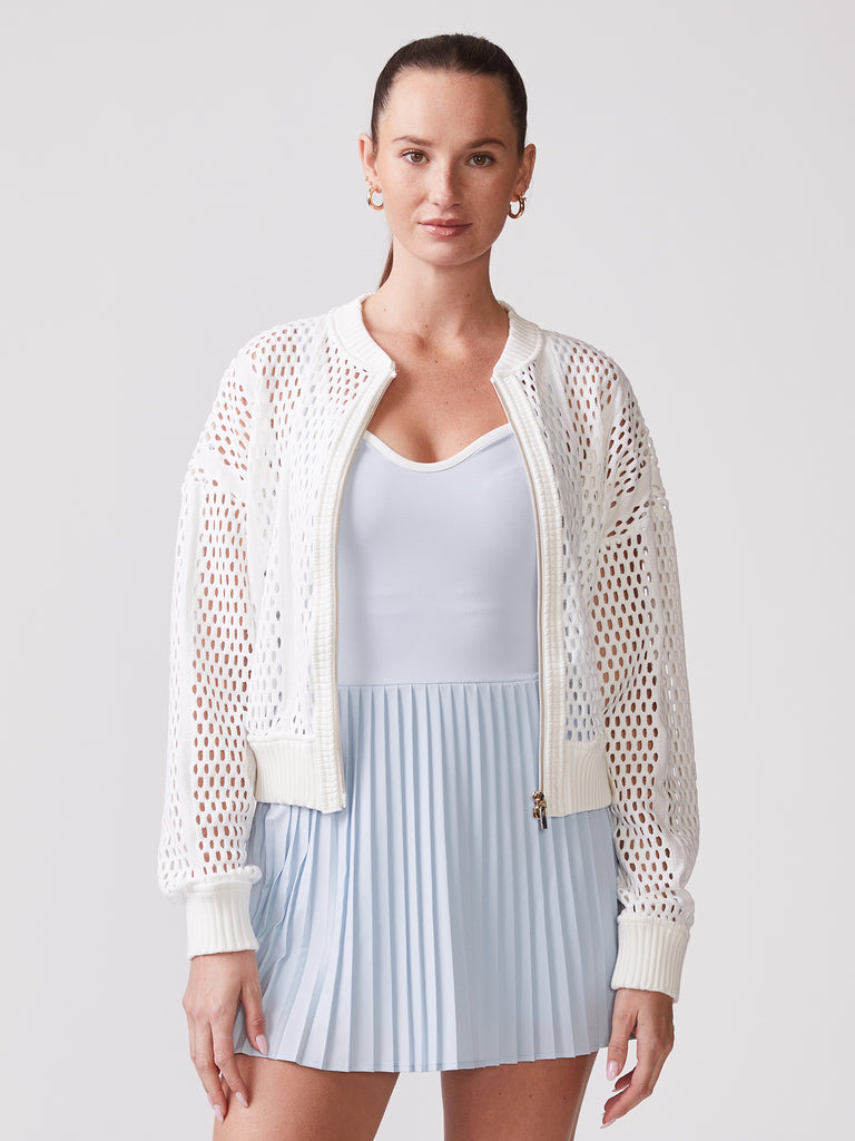 Tech Mesh Jacket in White