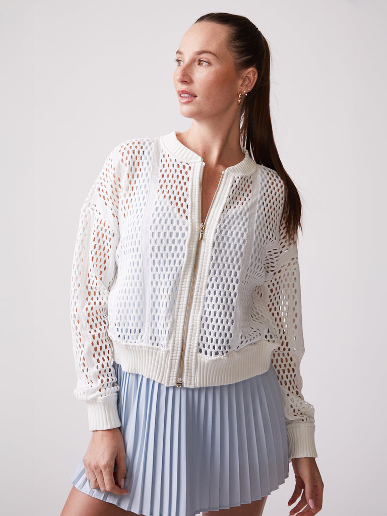 Tech Mesh Jacket in White