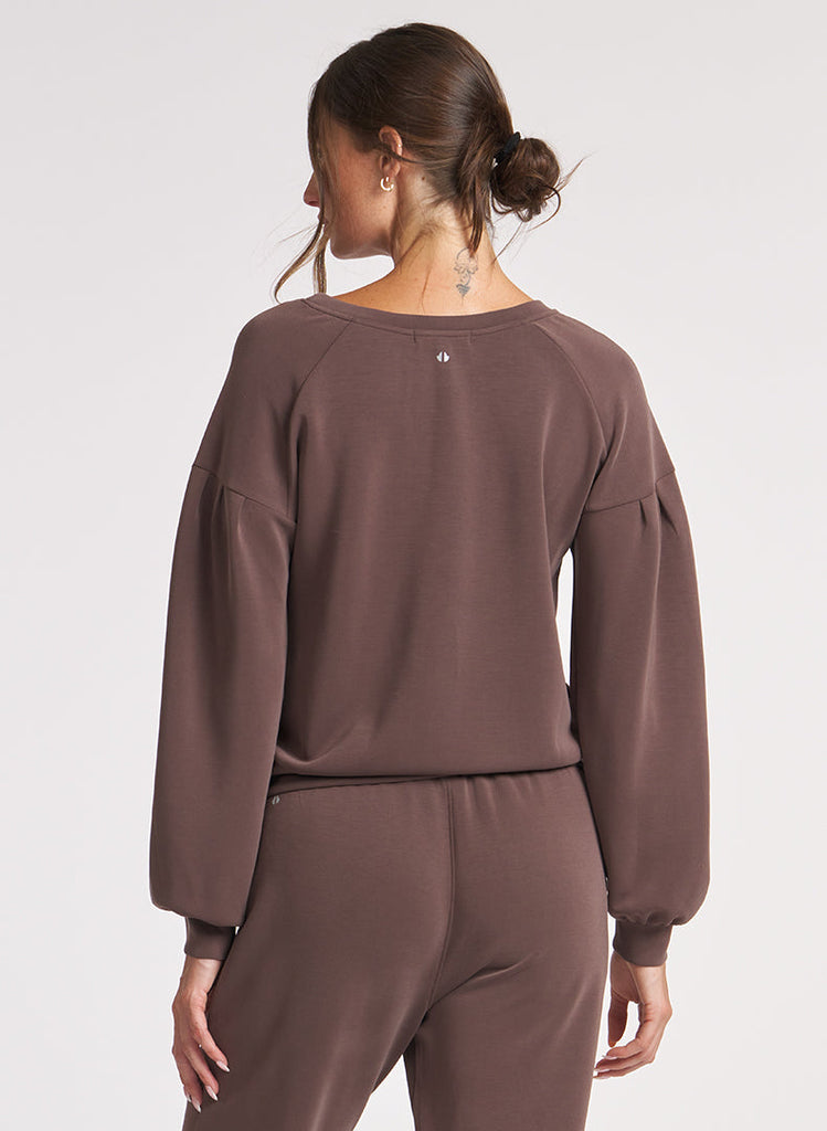 Pleated Pullover - Mocha