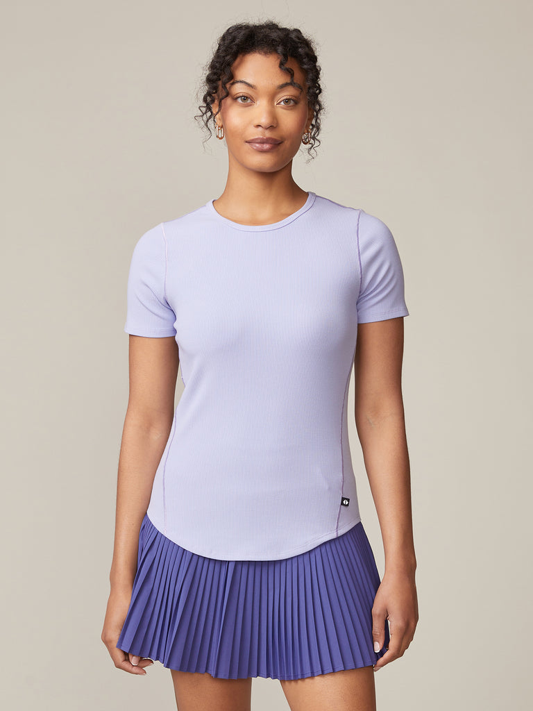 Essential Ladder Stitch Tee in Lavender Sorbet