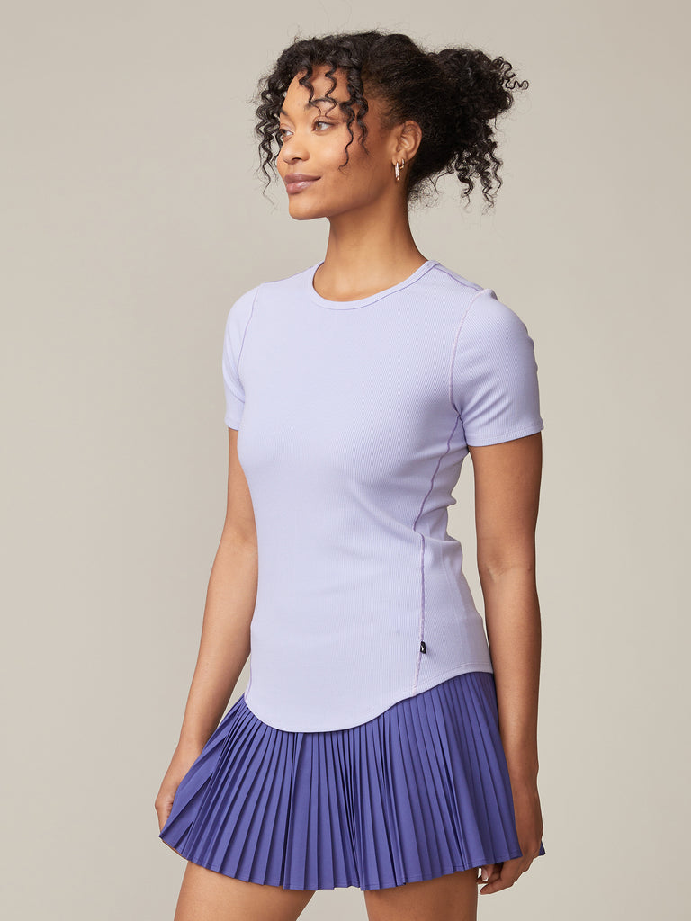 Essential Ladder Stitch Tee in Lavender Sorbet