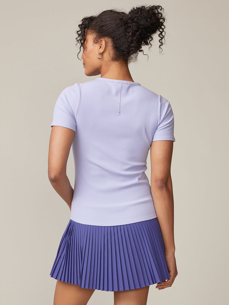 Essential Ladder Stitch Tee in Lavender Sorbet
