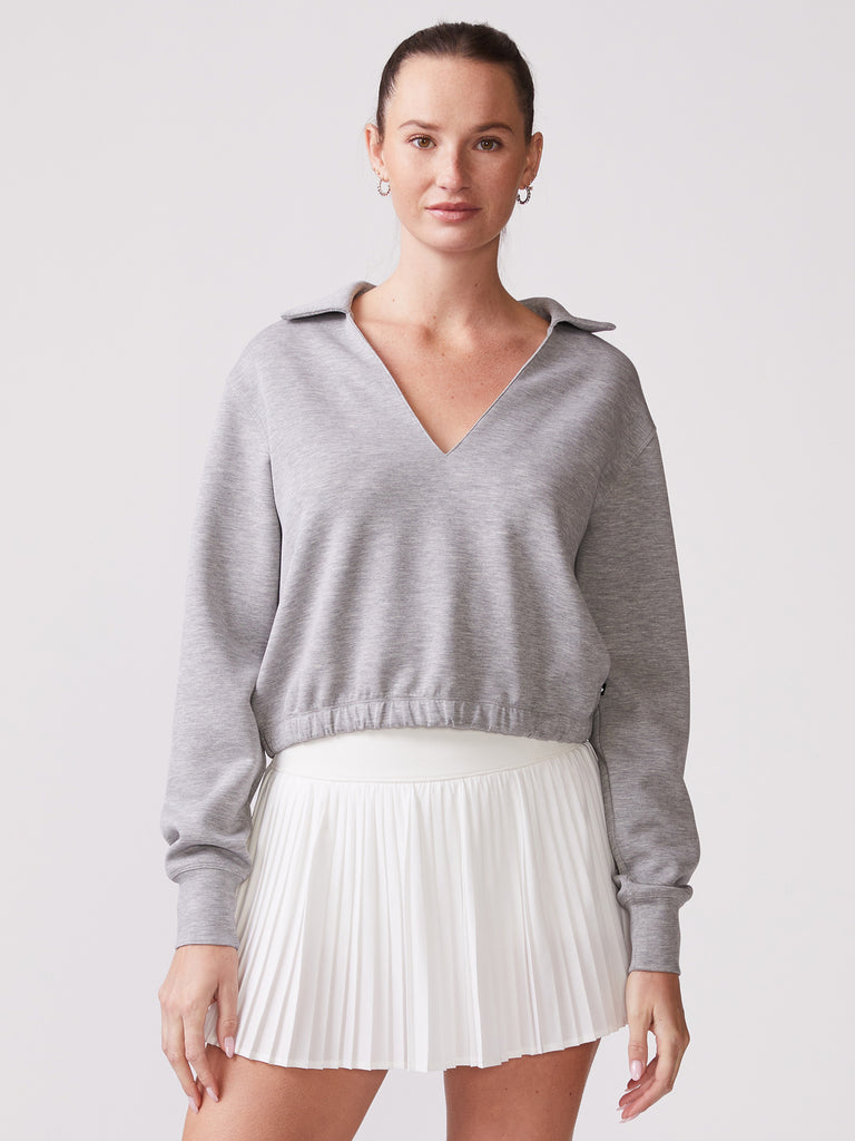 Ultraluxe Johnny Collar Bubble Top and Pleated Skort