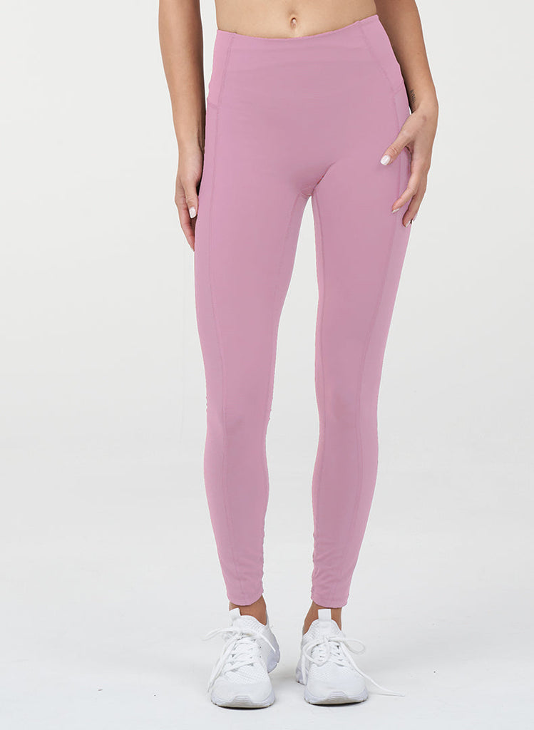 Endure Rib Inset 7/8 Legging - Crushed Rose