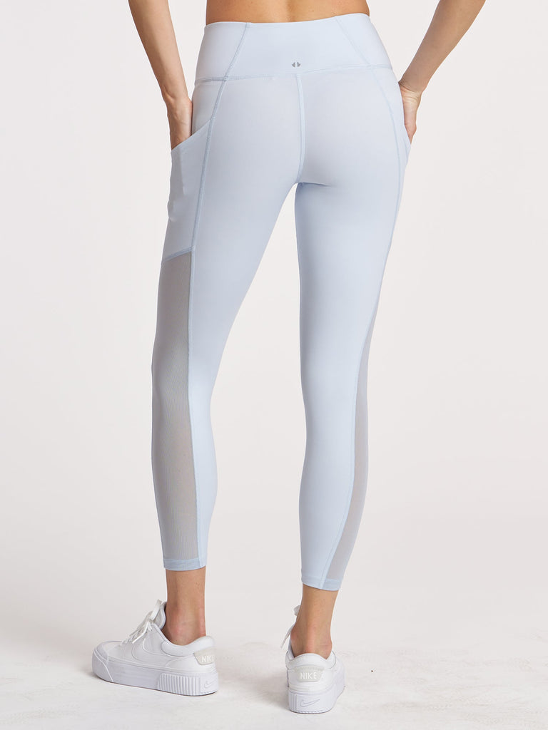 Sheen Mesh 7/8 Pocket Legging - Bay Blue