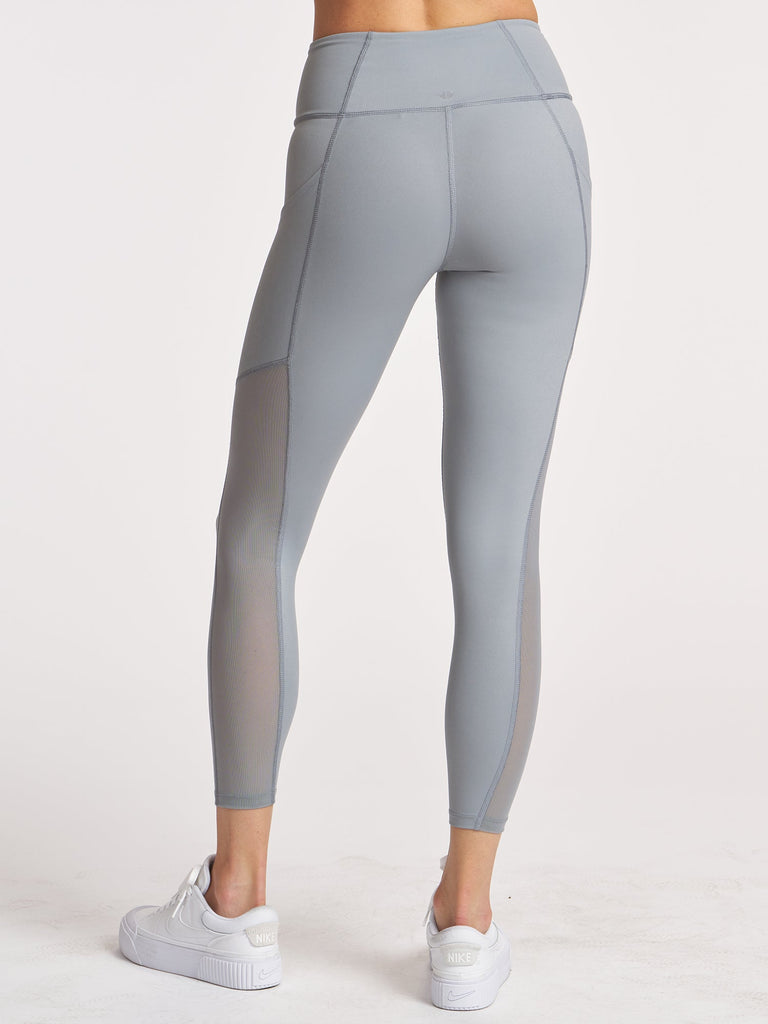 Sheen Mesh 7/8 Pocket Legging - Pebble