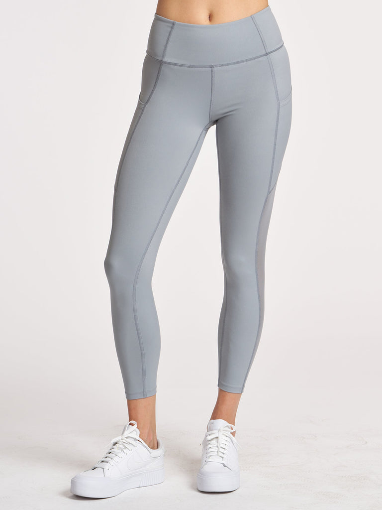 Sheen Mesh 7/8 Pocket Legging - Pebble