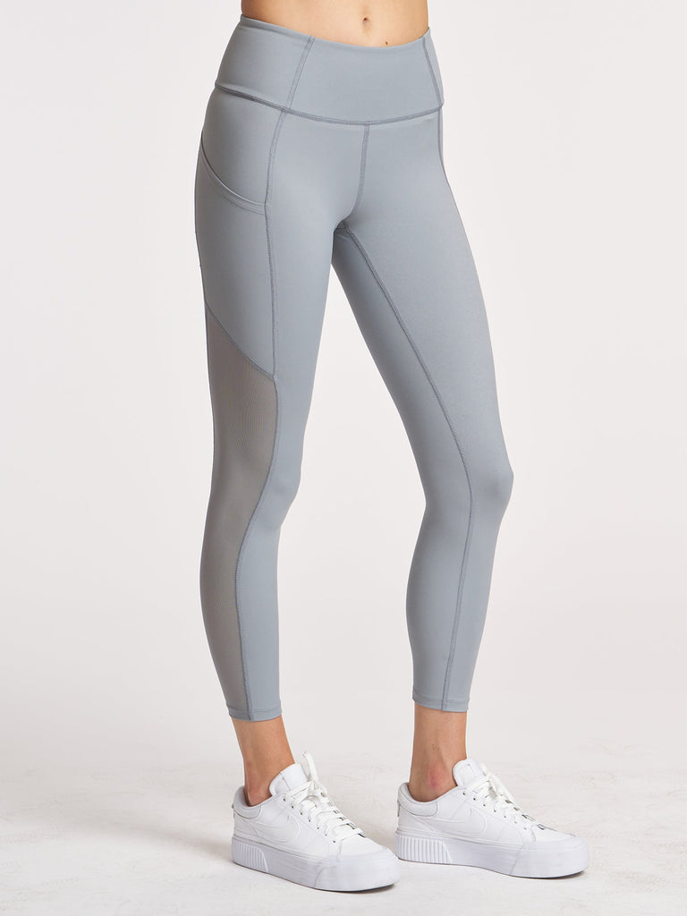 Sheen Mesh 7/8 Pocket Legging - Pebble