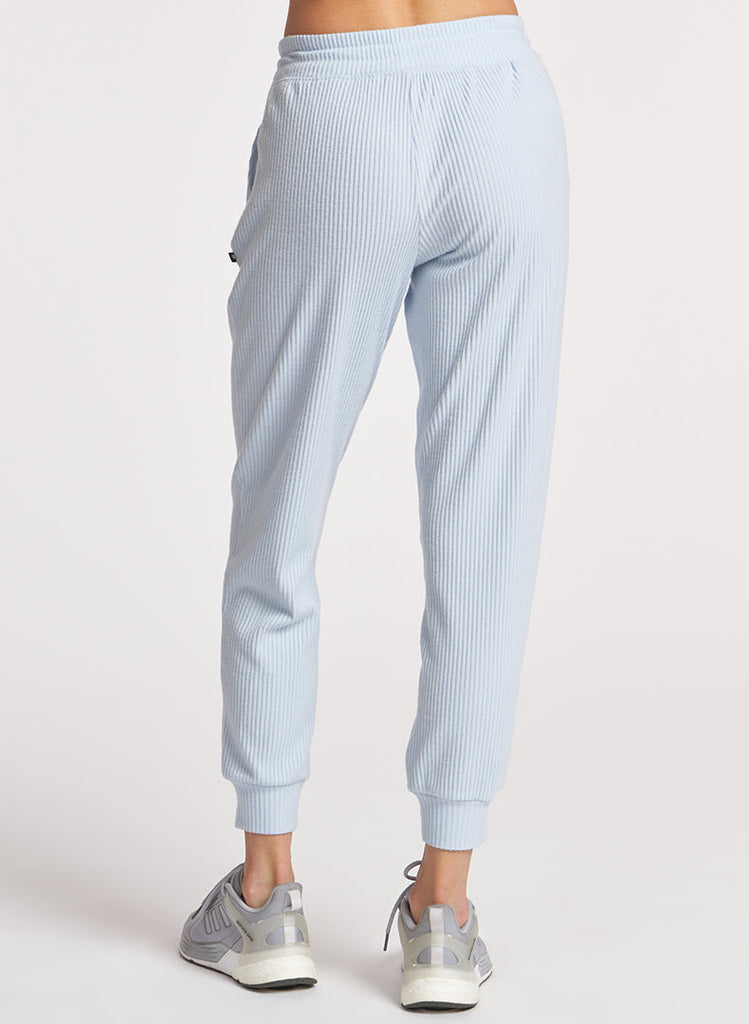 Brushed Rib Bungee Jogger - Moonstone