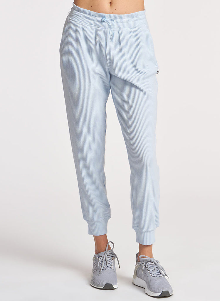 Brushed Rib Bungee Jogger - Moonstone