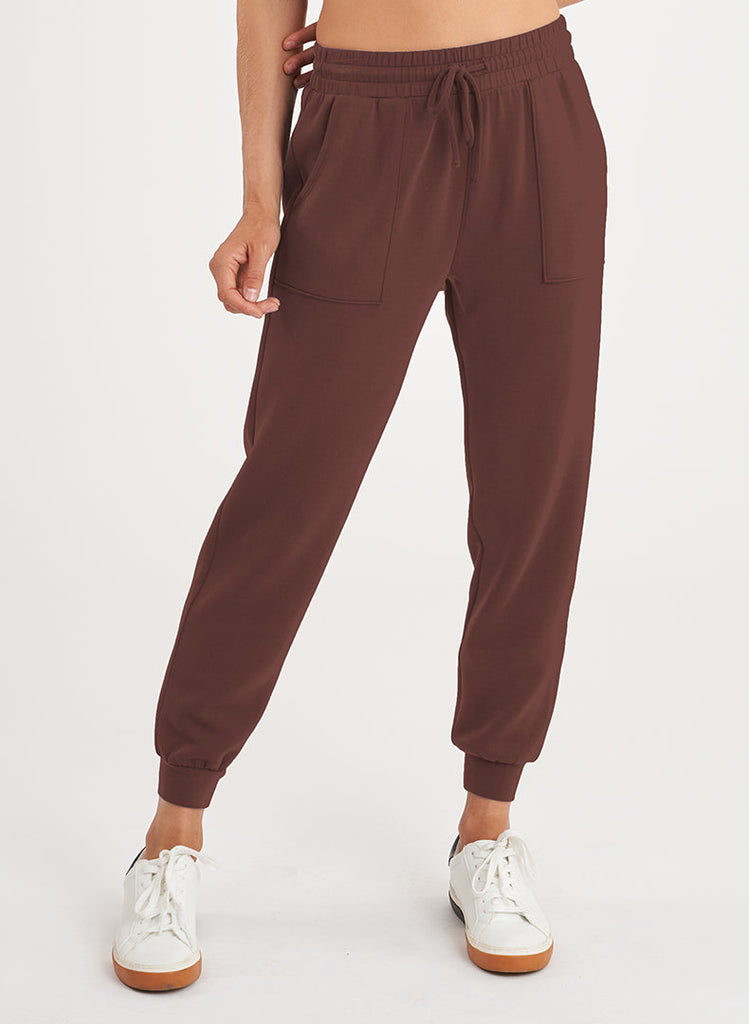 Patch Pocket Lounge Jogger - Coffee