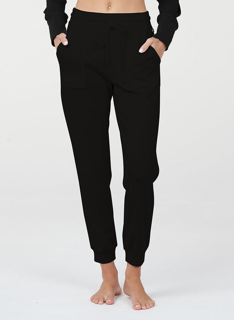 Waffle Patch Pocket Jogger - Black