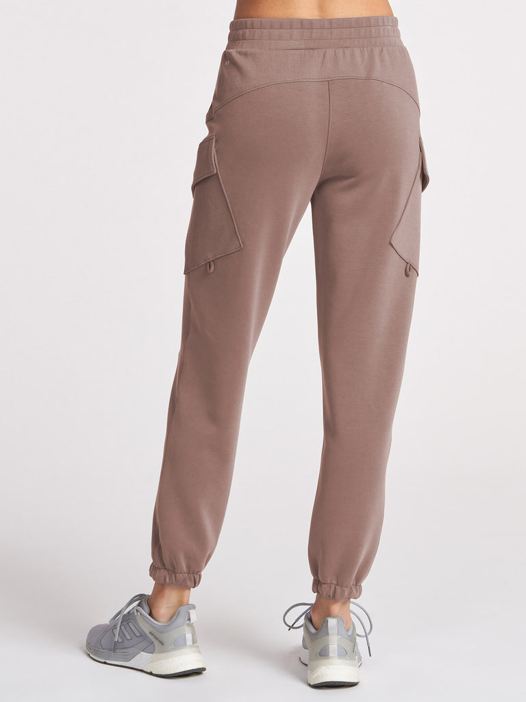 Ultraluxe Cargo Jogger in Vintage Taupe
