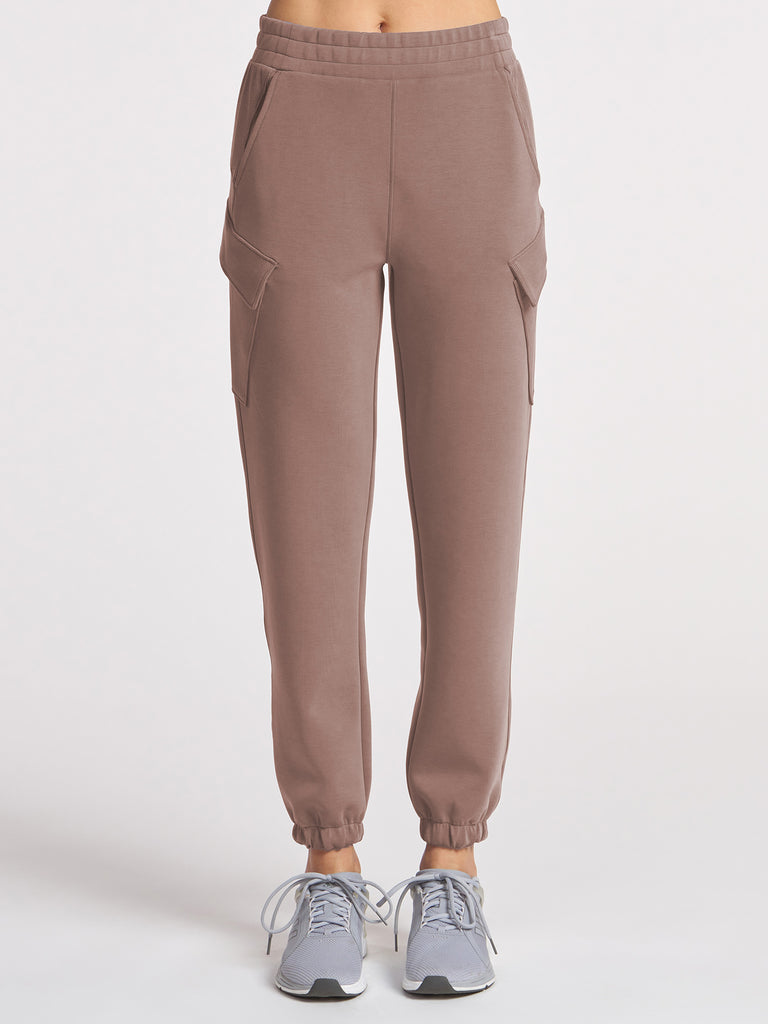 Ultraluxe Cargo Jogger in Vintage Taupe