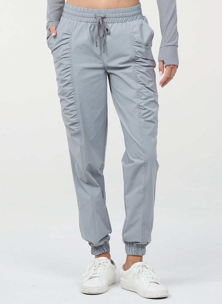 Shirred Jogger - Steel