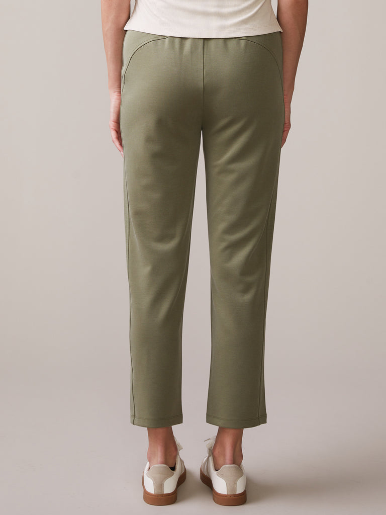 Luxe Twill Straight Leg Pant in Deep Olive