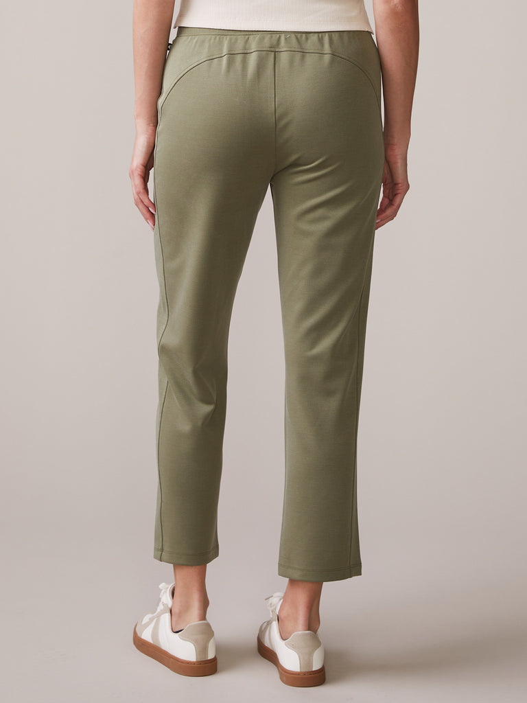Luxe Twill Straight Leg Pant in Deep Olive
