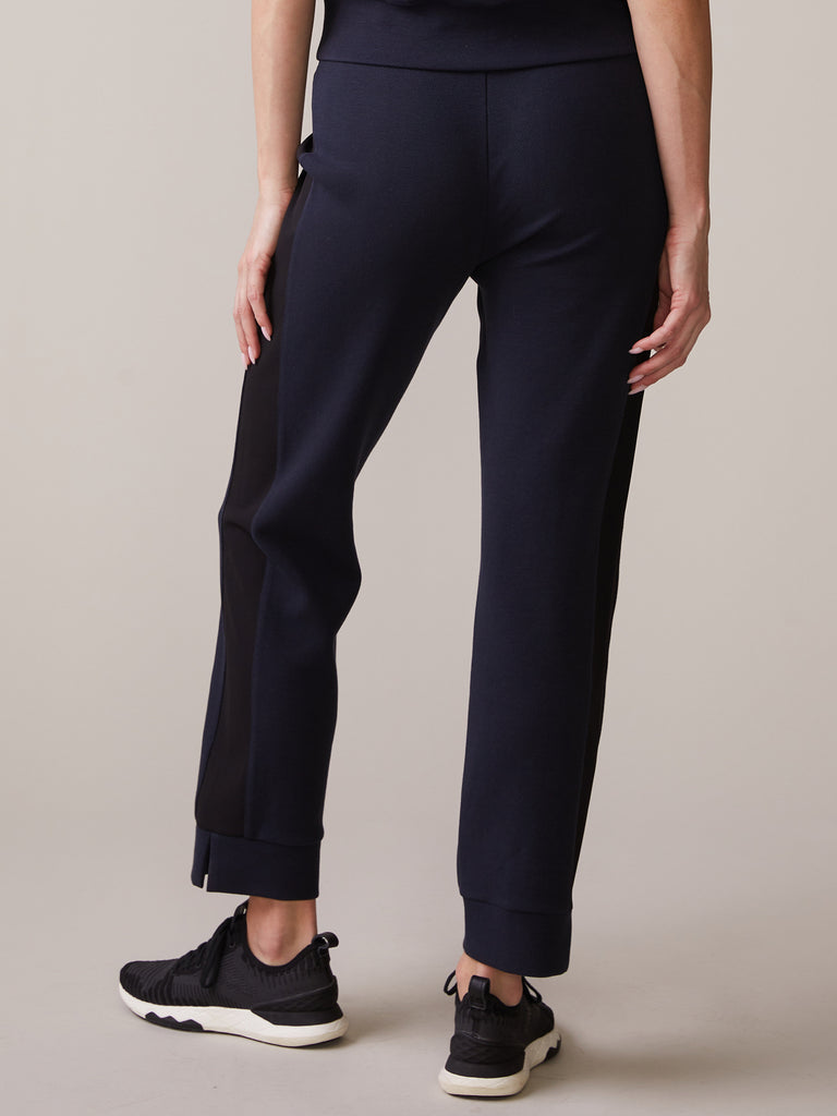 Textured Double Knit Pant in Navy