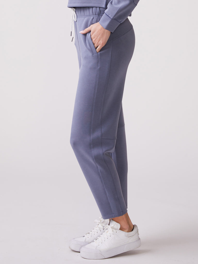 Ultraluxe Barrel Leg Jogger in Indigo