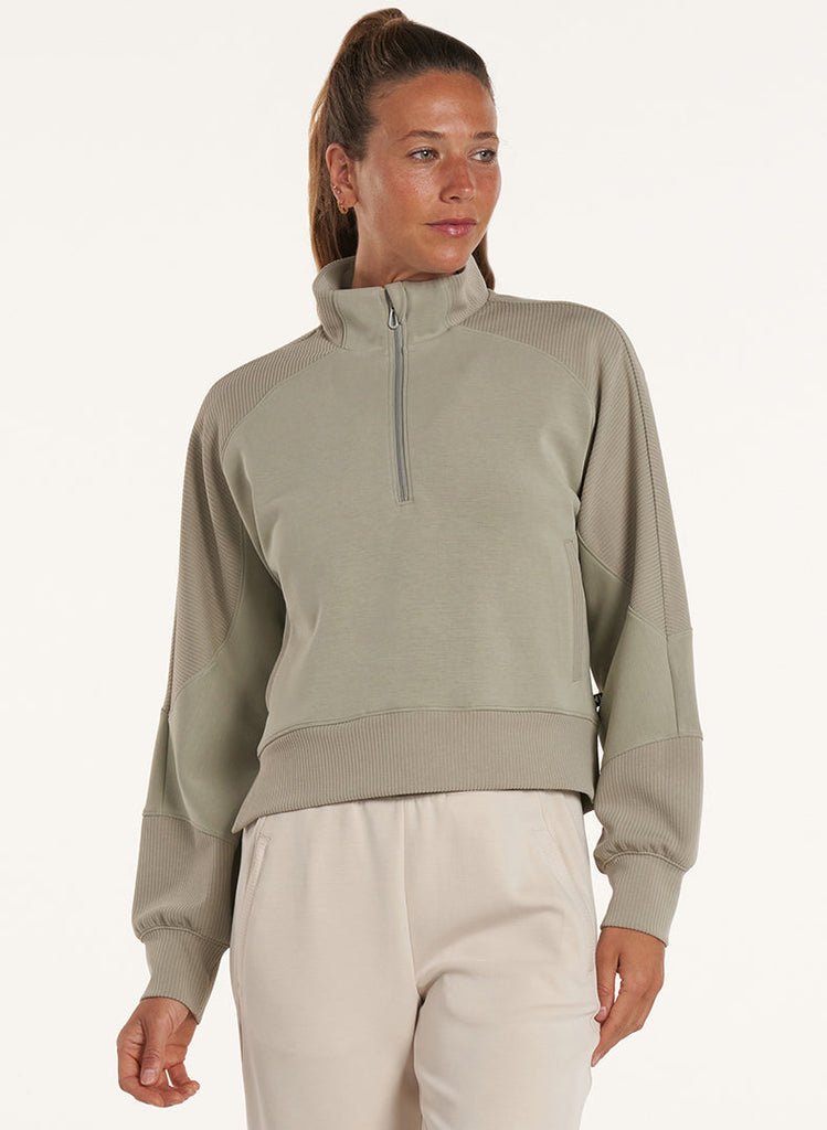 Ultraluxe Half Zip Pullover - Plaster