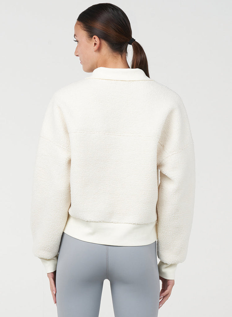 Sherpa Zipper Pullover - Frost