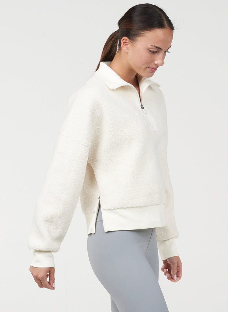 Sherpa Zipper Pullover - Frost