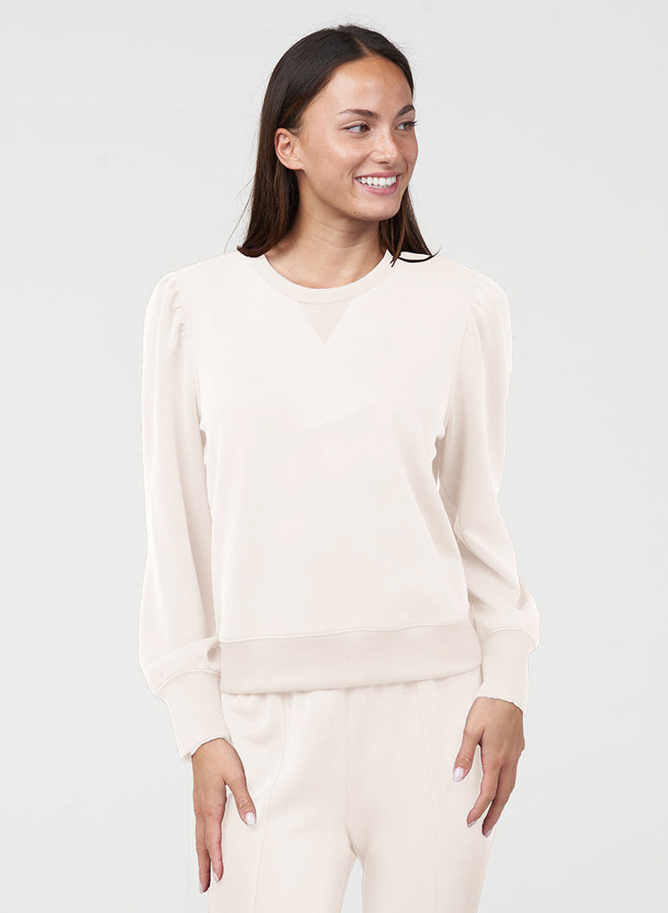 Luxe Shirred Pullover - Crème Brulee