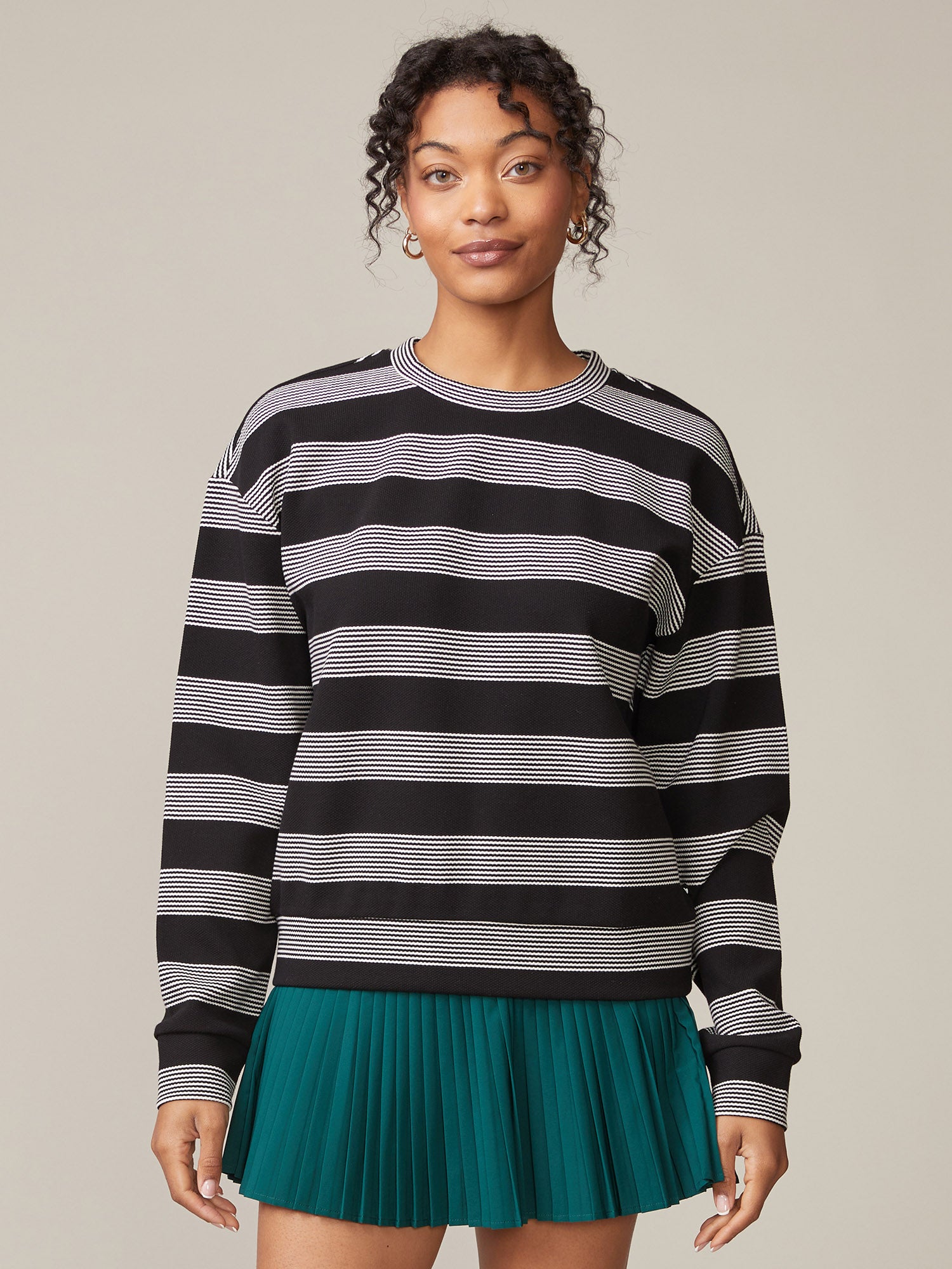 け*う様 solol ND ver. Type2 - RETRO STRIPE Stripe Crew Neck Pullover | Thrive Société