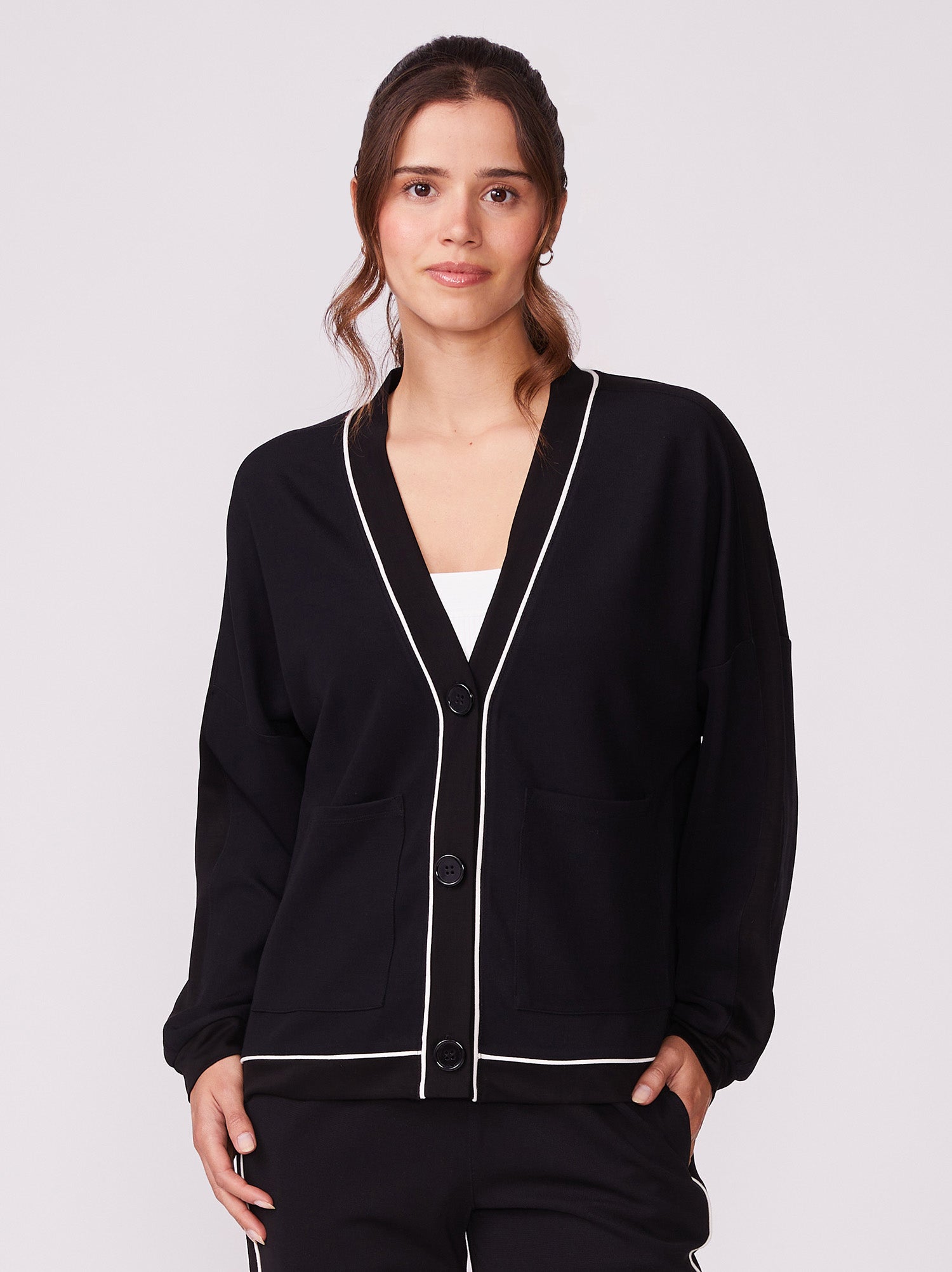 Luxe Waffle Mix Cardigan | Thrive Société