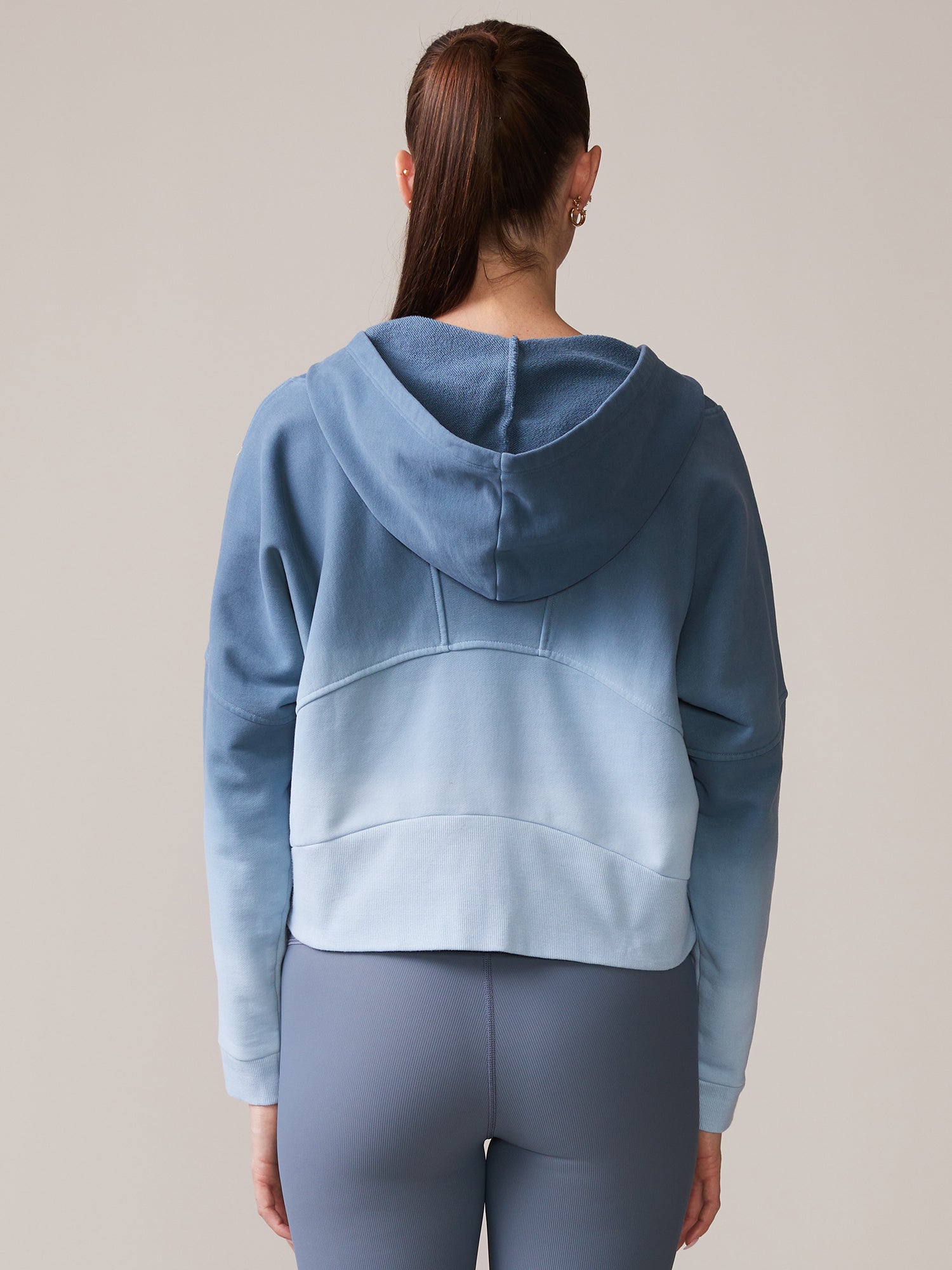Sueded Cotton Half Zip Hoodie | Thrive Société