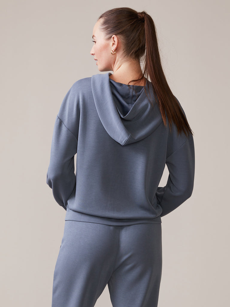 Luxe Shirred Sleeve Hoodie