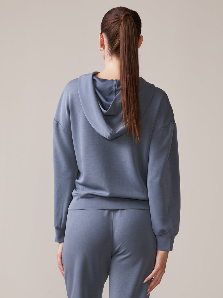 Luxe Shirred Sleeve Hoodie