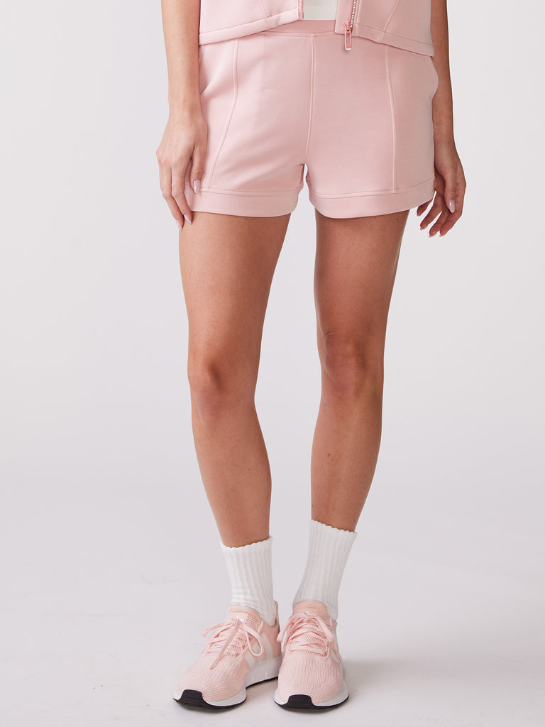 Scuba Pintuck Short in Pink Quartz